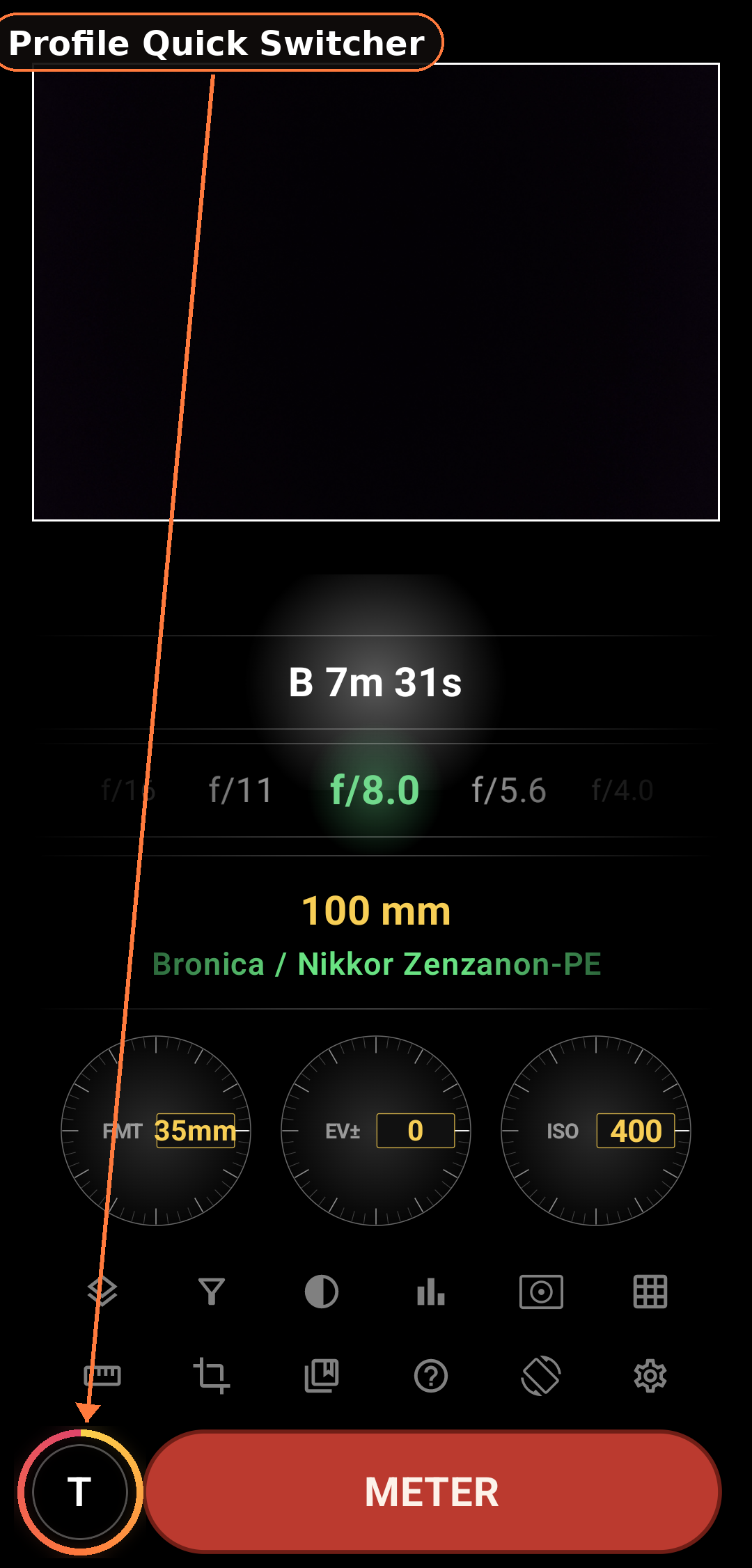 Profile photos + main-UI quick-switcher as shown in the app