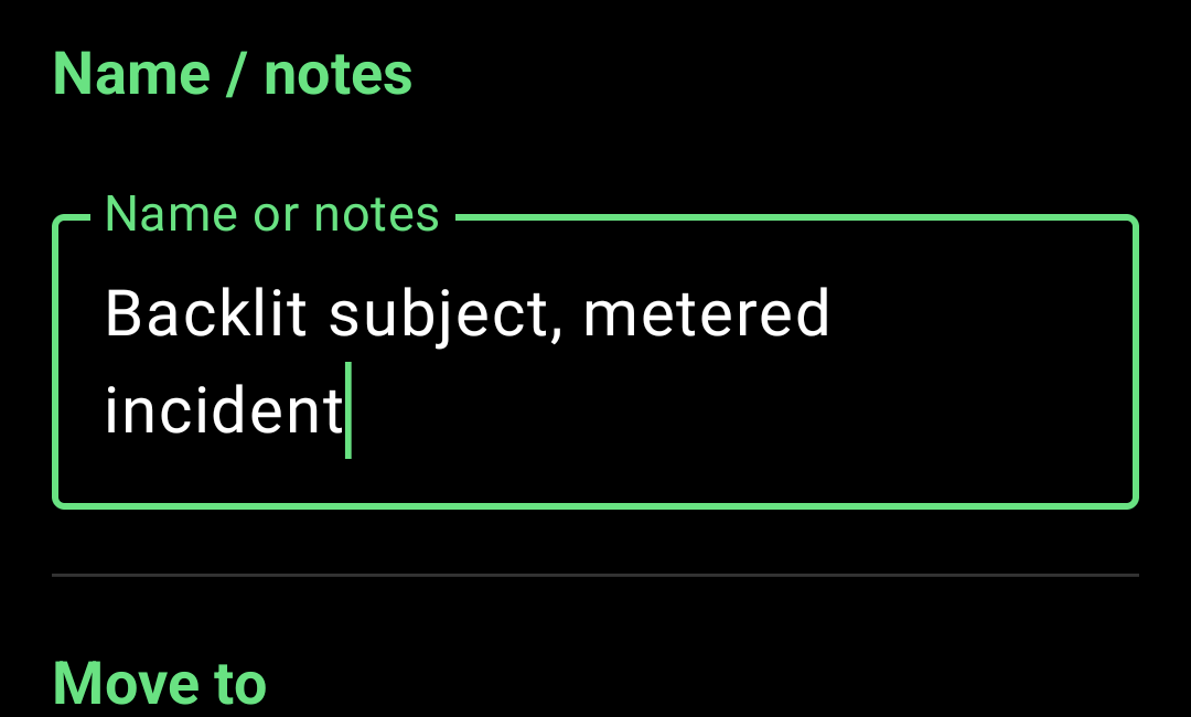 Development Notes Field — annotated detail 2