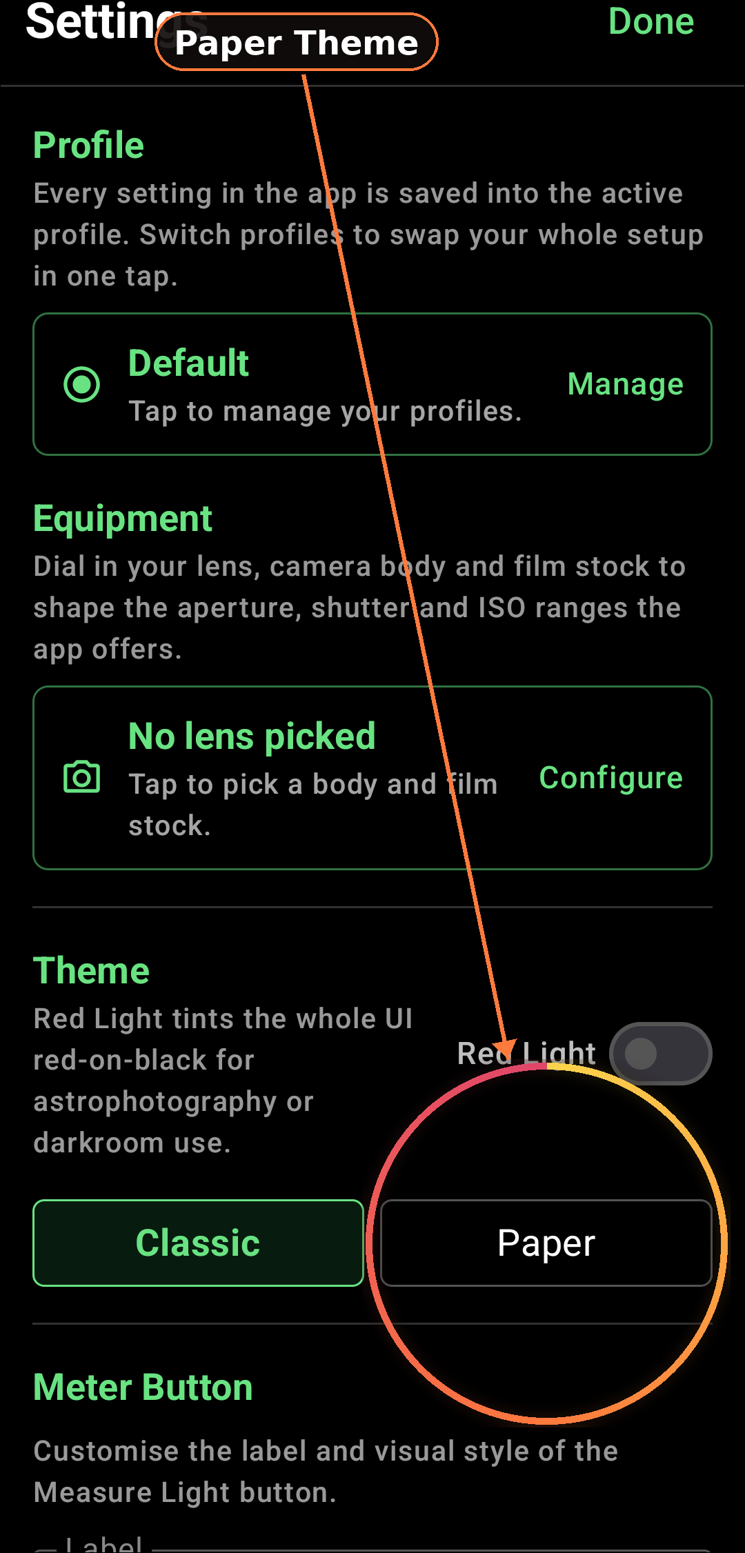 Paper theme main UI rework as shown in the app