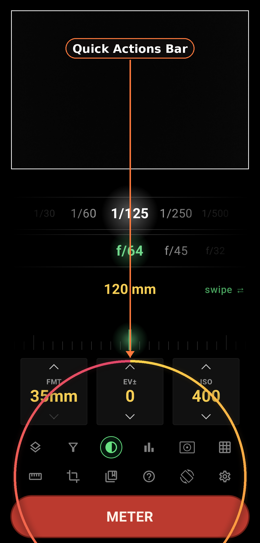 Progressive Disclosure & UX Philosophy feature in Zone Light Meter