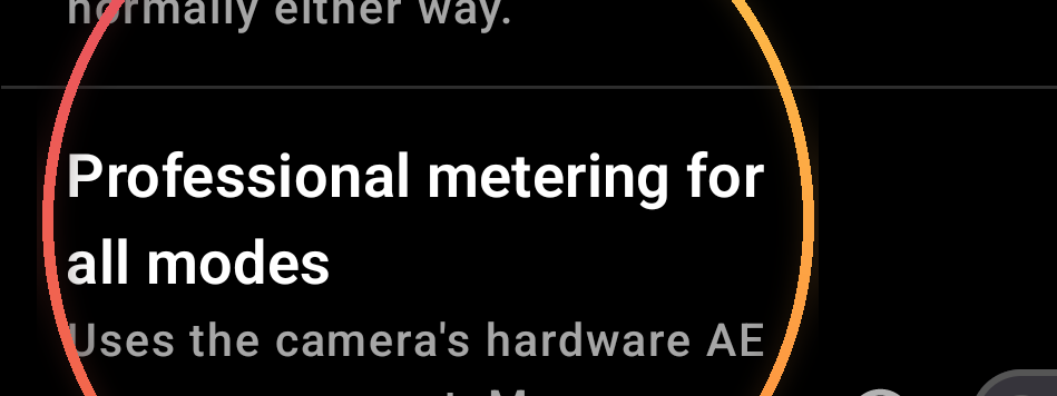 Professional metering — annotated detail 1