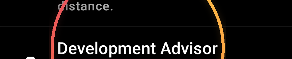 How the Development Advisor works — annotated detail 1