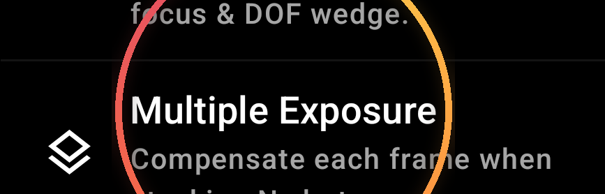 How Multiple Exposure works — annotated detail 1