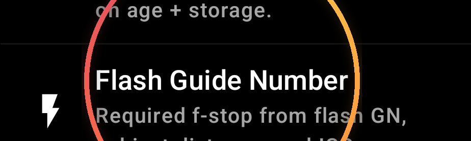 How the Flash Guide Number works — annotated detail 1